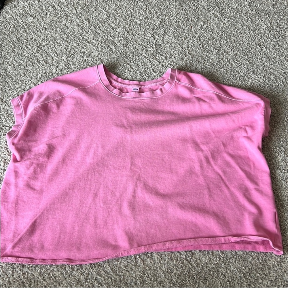 Short sleeve oversized sweatshirt m tall euc